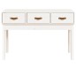 vidaXL Mesa consola de madera maciza de pino blanco 114x40x75 cm vidaXL Mesa consola de madera maciza de pino blanco 114x40x75 cm