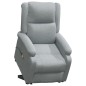 vidaXL Sillón de masaje elevable tela gris claro