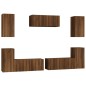 vidaXL Set de muebles para TV 7 pzas madera contrachapada roble marrón vidaXL Set de muebles para TV 7 pzas madera contrachapada roble marrón
