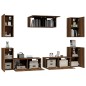 vidaXL Set de muebles para TV 7 pzas madera contrachapada roble marrón vidaXL Set de muebles para TV 7 pzas madera contrachapada roble marrón