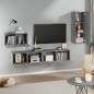 vidaXL Set de muebles para TV 4 pzas madera contrachapada gris Sonoma