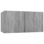 vidaXL Set de muebles para TV 4 pzas madera contrachapada gris Sonoma