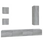 vidaXL Set de muebles para TV 5 pzas madera contrachapada gris Sonoma