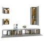 vidaXL Set de muebles para TV 5 pzas madera contrachapada gris Sonoma
