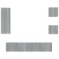 vidaXL Set de muebles para TV 5 pzas madera contrachapada gris Sonoma vidaXL Set de muebles para TV 5 pzas madera contrachapada gris Sonoma