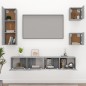 vidaXL Set de muebles para TV 5 pzas madera contrachapada gris Sonoma vidaXL Set de muebles para TV 5 pzas madera contrachapada gris Sonoma