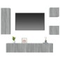 vidaXL Set de muebles para TV 5 pzas madera contrachapada gris Sonoma vidaXL Set de muebles para TV 5 pzas madera contrachapada gris Sonoma