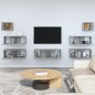 vidaXL Set de muebles para TV 7 pzas madera contrachapada gris Sonoma vidaXL Set de muebles para TV 7 pzas madera contrachapada gris Sonoma