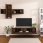 vidaXL Set de muebles para TV 7 pzas madera contrachapada roble marrón