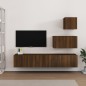vidaXL Set de muebles para TV 4 pzas madera contrachapada marrón roble
