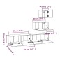 vidaXL Set de muebles para TV 4 pzas madera contrachapada marrón roble