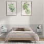 vidaXL Cabecero de cama y mesitas madera contrachapada gris hormigón vidaXL Cabecero de cama y mesitas madera contrachapada gris hormigón