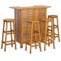 vidaXL Juego muebles de bar para jardín 5 pzas madera maciza de acacia vidaXL Juego muebles de bar para jardín 5 pzas madera maciza de acacia
