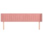 vidaXL Cabecero de terciopelo rosa 203x16x78/88 cm