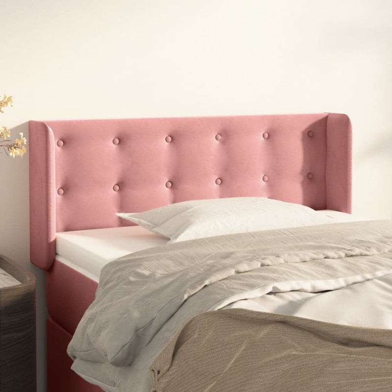 vidaXL Cabecero de terciopelo rosa 93x16x78/88 cm vidaXL Cabecero de terciopelo rosa 93x16x78/88 cm