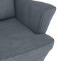 vidaXL Sillón mecedora patas madera y taburete terciopelo gris oscuro vidaXL Sillón mecedora patas madera y taburete terciopelo gris oscuro