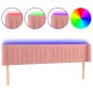vidaXL Cabecero con LED de terciopelo rosa 203x16x78/88 cm vidaXL Cabecero con LED de terciopelo rosa 203x16x78/88 cm