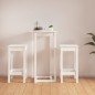 vidaXL Set de bar 3 piezas madera maciza de pino blanco vidaXL Set de bar 3 piezas madera maciza de pino blanco