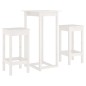 vidaXL Set de bar 3 piezas madera maciza de pino blanco vidaXL Set de bar 3 piezas madera maciza de pino blanco