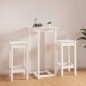 vidaXL Set de bar 3 piezas madera maciza de pino blanco vidaXL Set de bar 3 piezas madera maciza de pino blanco