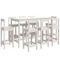 vidaXL Set de bar 9 piezas madera maciza de pino blanco vidaXL Set de bar 9 piezas madera maciza de pino blanco