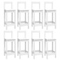 vidaXL Set de bar 9 piezas madera maciza de pino blanco vidaXL Set de bar 9 piezas madera maciza de pino blanco