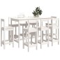 vidaXL Set de bar 9 piezas madera maciza de pino blanco vidaXL Set de bar 9 piezas madera maciza de pino blanco