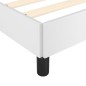 vidaXL Estructura de cama con cabecero cuero sintético blanco 80x200cm vidaXL Estructura de cama con cabecero cuero sintético blanco 80x200cm