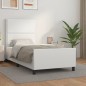 vidaXL Estructura de cama con cabecero cuero sintético blanco 80x200cm vidaXL Estructura de cama con cabecero cuero sintético blanco 80x200cm