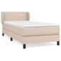 vidaXL Cama box spring con colchón cuero sintético capuchino 100x200cm vidaXL Cama box spring con colchón cuero sintético capuchino 100x200cm