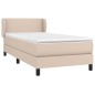 vidaXL Cama box spring con colchón cuero sintético capuchino 100x200cm vidaXL Cama box spring con colchón cuero sintético capuchino 100x200cm