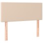vidaXL Cama box spring con colchón cuero sintético capuchino 100x200cm vidaXL Cama box spring con colchón cuero sintético capuchino 100x200cm