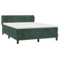 vidaXL Cama box spring con colchón terciopelo verde oscuro 140x190 cm vidaXL Cama box spring con colchón terciopelo verde oscuro 140x190 cm