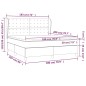 vidaXL Cama box spring con colchón tela gris taupe 180x200 cm