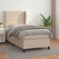 vidaXL Cama box spring con colchón cuero sintético capuchino 90x190 cm vidaXL Cama box spring con colchón cuero sintético capuchino 90x190 cm