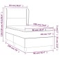 vidaXL Cama box spring con colchón cuero sintético capuchino 90x190 cm vidaXL Cama box spring con colchón cuero sintético capuchino 90x190 cm