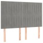 vidaXL Cama box spring con colchón terciopelo gris claro 140x200 cm vidaXL Cama box spring con colchón terciopelo gris claro 140x200 cm