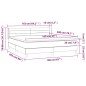 vidaXL Cama box spring con colchón tela color crema 160x200 cm