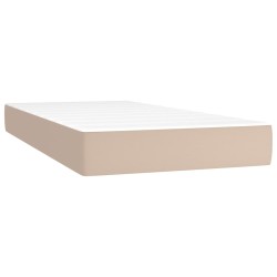 vidaXL Colchón de muelles ensacados cuero sintético 90x190x20 cm