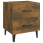 vidaXL Mesitas de noche 2 unidades color roble ahumado 40x35x47,5 cm vidaXL Mesitas de noche 2 unidades color roble ahumado 40x35x47,5 cm