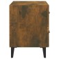 vidaXL Mesitas de noche 2 unidades color roble ahumado 40x35x47,5 cm vidaXL Mesitas de noche 2 unidades color roble ahumado 40x35x47,5 cm