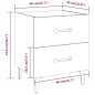 vidaXL Mesitas de noche 2 unidades color roble ahumado 40x35x47,5 cm vidaXL Mesitas de noche 2 unidades color roble ahumado 40x35x47,5 cm