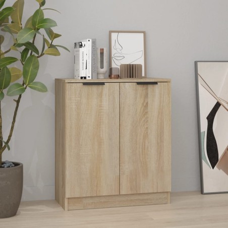 vidaXL Aparador de madera contrachapada roble Sonoma 60x30x70 cm