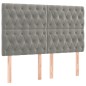 vidaXL Cama box spring con colchón terciopelo gris claro 160x200 cm