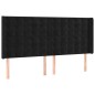 vidaXL Cama box spring con colchón terciopelo negro 160x200 cm