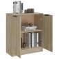 vidaXL Aparador de madera contrachapada roble Sonoma 60x30x70 cm