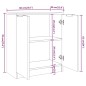 vidaXL Aparador de madera contrachapada roble Sonoma 60x30x70 cm