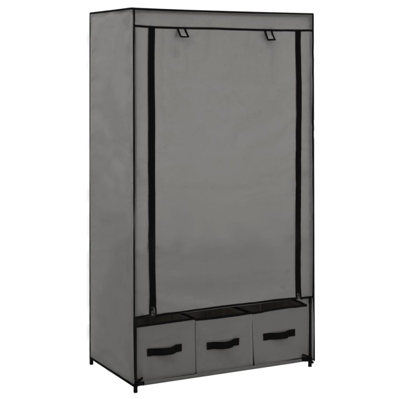 vidaXL Armario de tela gris 87x49x159 cm vidaXL Armario de tela gris 87x49x159 cm