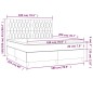 vidaXL Cama box spring colchón y luces LED tela gris taupe 180x200 cm vidaXL Cama box spring colchón y luces LED tela gris taupe 180x200 cm