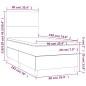 vidaXL Cama box spring colchón LED cuero sintético capuchino 90x190 cm vidaXL Cama box spring colchón LED cuero sintético capuchino 90x190 cm